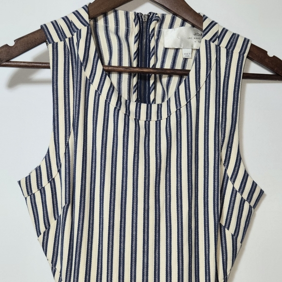 J.O.A. Striped Sailor Jumpsuit Blue White Medium - Picture 4 of 9